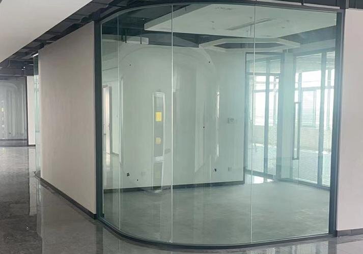 吴忠市异形展柜玻璃弧形玻璃 - 厂家